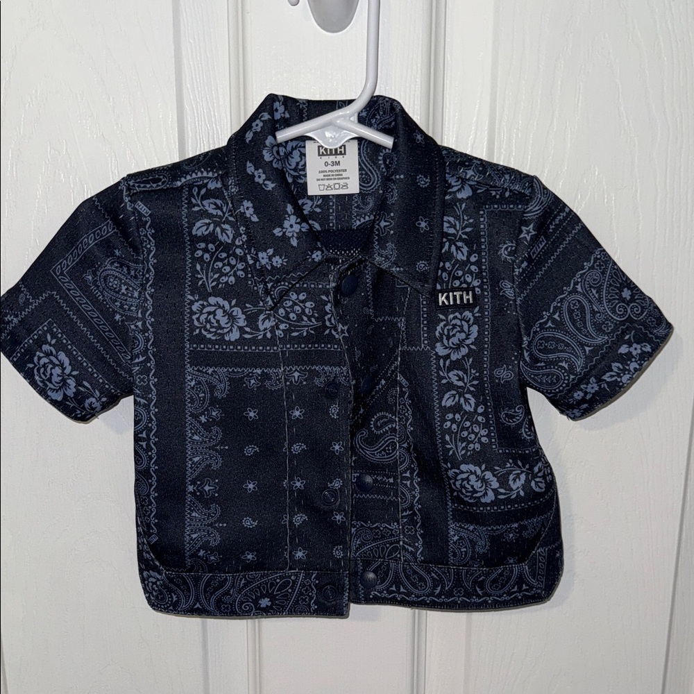 Kith Dark Blue Bandana Pattern Shirt